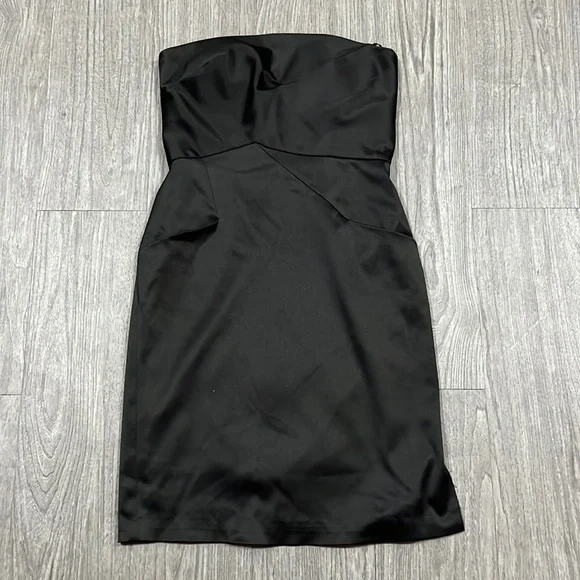 bcbg black strapless dress Strapless Peplum Gown main image 0